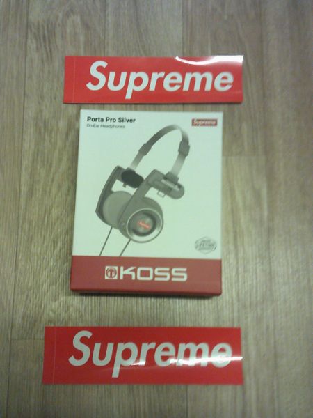 Supreme Koss Porta Pro Wireless Bluetooth Headphones Silver Brand New With Box