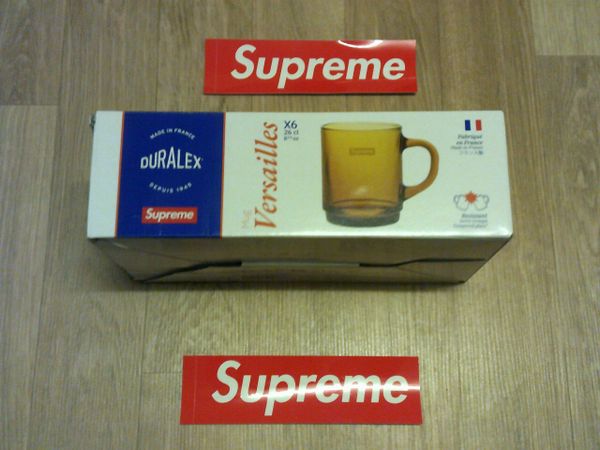 Supreme Amber Duralex Glass Mugs Set Of Six Brand New In Box