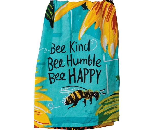 Bee Happy, Bee Humble, Bee Kind Tea Towel