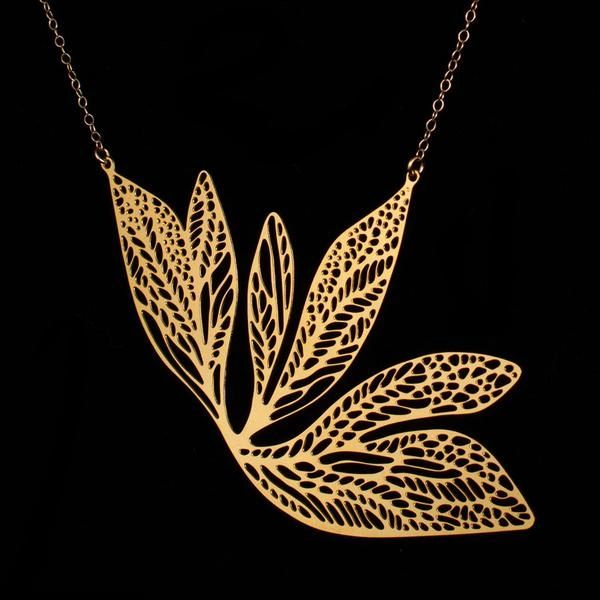 "Flight" Necklace Gold Plated Stainless Steel