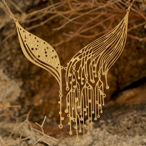 NEW! "Cascade"-Gold Plated Stainless Steel Necklace