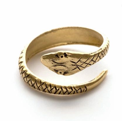 Brass Adjustable Serpent Ring