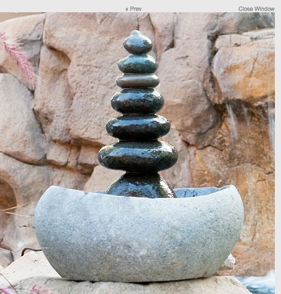 Seven Tier Natural Stone Water Fountain