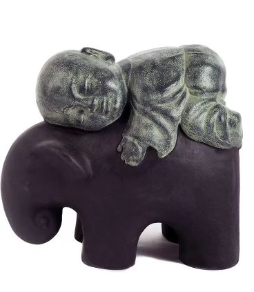 Baby Buddha Sleeping on Elephant