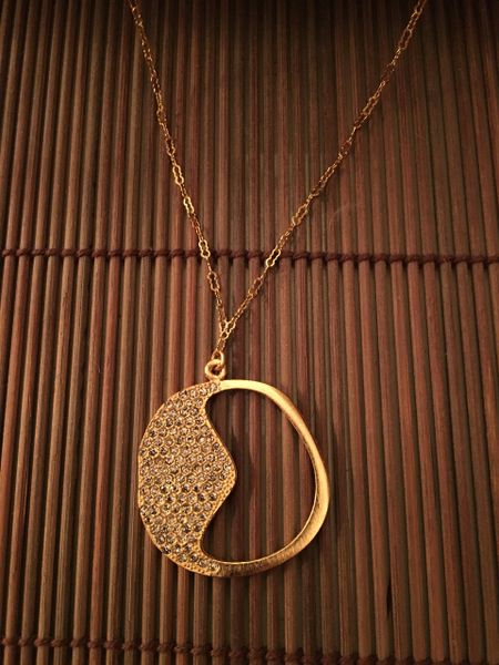 18K Gold Plated Half Moon Necklace
