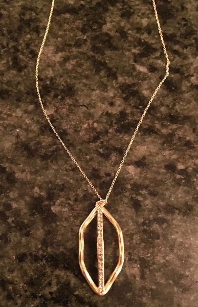 18k Gold Plated Teardrop Necklace with Swarovski Crystals