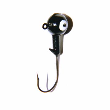 Black Barbed Round Jig Head 1/8 ounce