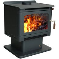 ecomaxx ringer freestanding fireplace in black
