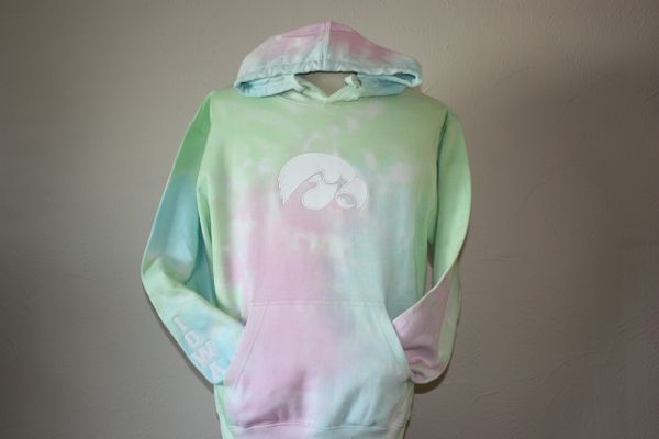 Iowa Hawkeyes Pastel Tie Dye Hoodie