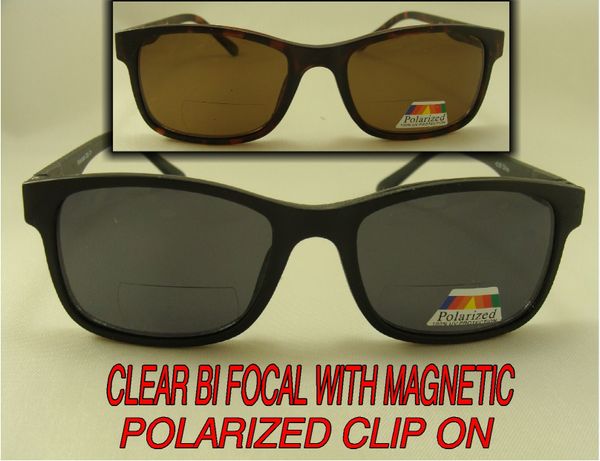 CLEAR BI-FOCAL WITH MAGNETIC POLARIZED CLIP ON #CP8946PLBF