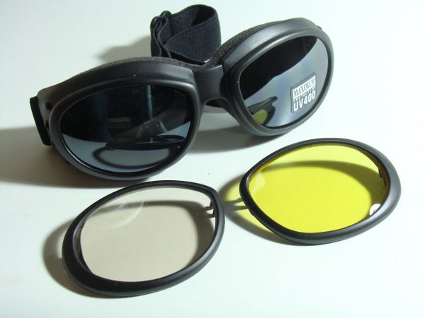 MOTORCYCLE GOGGLE WITH INTERCHANGEABLE LENSES 4767C