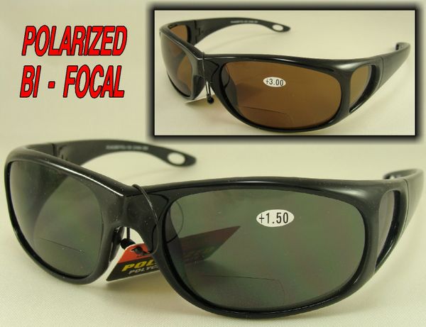 POLARIZED BI-FOCAL SUNGLASSES with hard case #PC44026BF