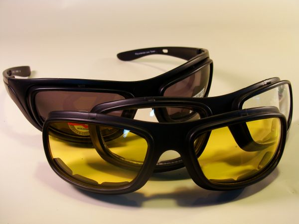 PADDED RIDING GLASSES INTERCHANGEABLE LENSES #BC5