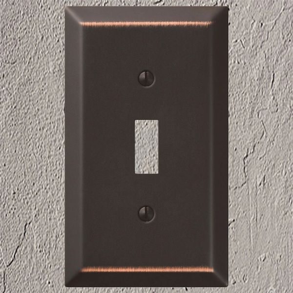 Switch Plate Outlet Cover Wall Rocker Oil Rubbed Bronze Single Toggle Click and Ship Hardware