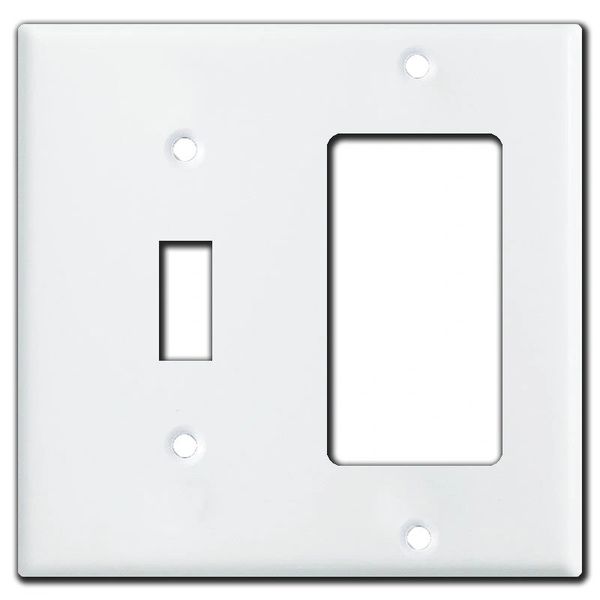 Smooth Gloss White Metal Wall Plate Covers Toggle/Rocker