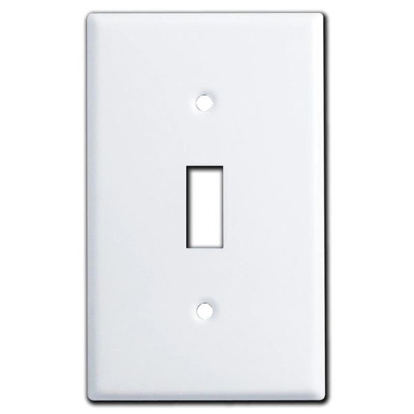 Wholesale/Bulk 8-100 Pack Smooth Gloss White Metal Wall Plate Covers Single Toggle