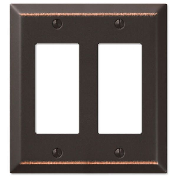 Switch Plate Outlet Cover Wall Rocker Oil Rubbed Bronze Double Rocker