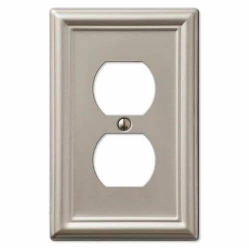 Switch Plate Outlet Cover Wall Satin Nickel Single Duplex
