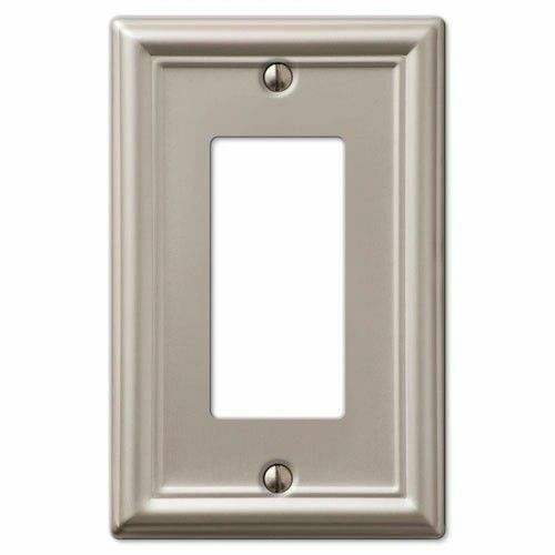 Switch Plate Outlet Cover Wall Satin Nickel Single Rocker