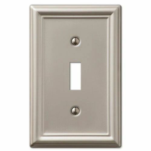 Switch Plate Outlet Cover Wall Satin Nickel Single Toggle