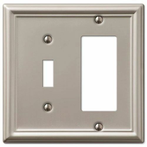 Switch Plate Outlet Cover Wall Satin Nickel Toggle/Rocker
