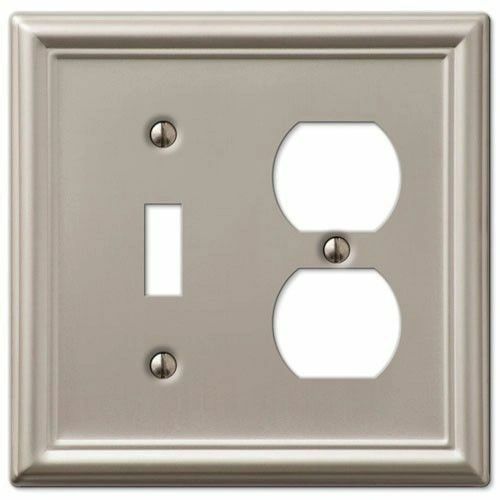 Switch Plate Outlet Cover Wall Satin Nickel Toggle/Duplex