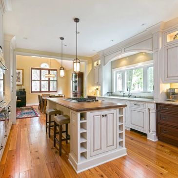 Country Gourmet Kitchen Renovation. Kitchen Cabinet layout and function is as important as looks.