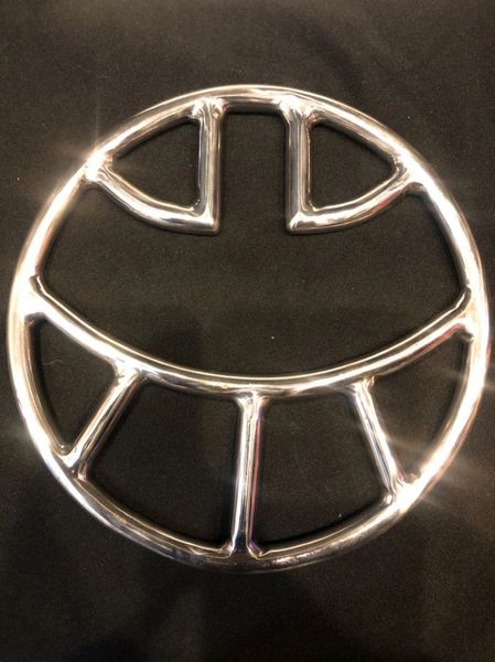 Polished stainless steel Smiley face shibari suspension ring