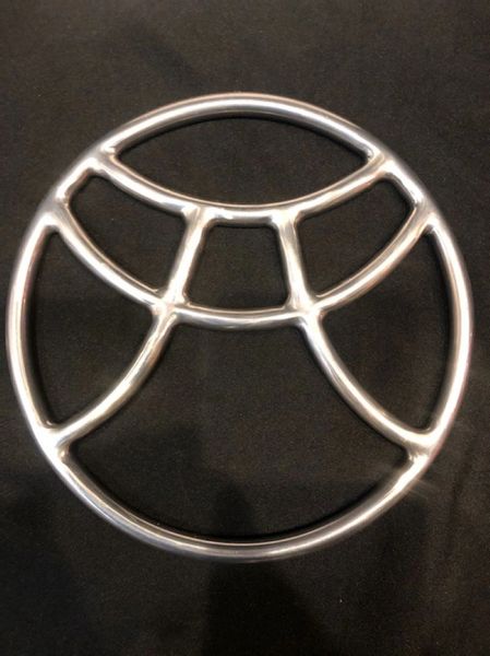 Polished stainless steel pagoda shibari suspension ring