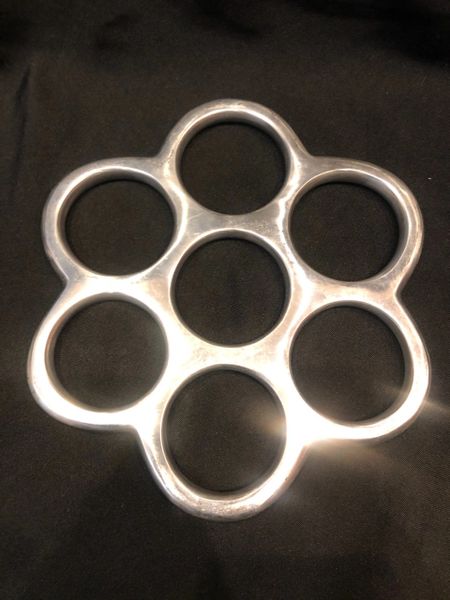 Polished aluminum Revolver shibari suspension ring