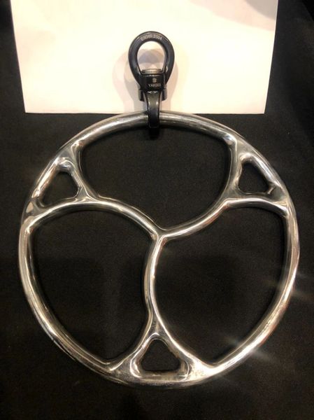 Polished stainless steel new triskle shibari suspension with spinner