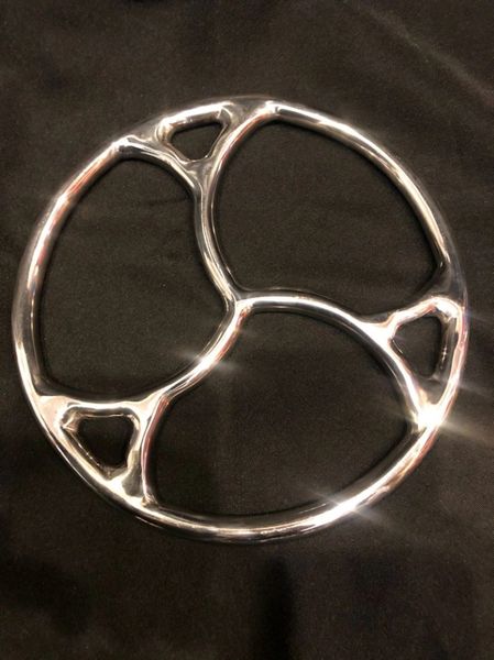 Polished stainless steel new triskle shibari suspension ring