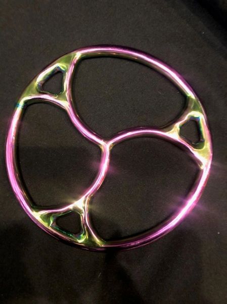 Rainbow stainless steel New Triskle shibari suspension ring
