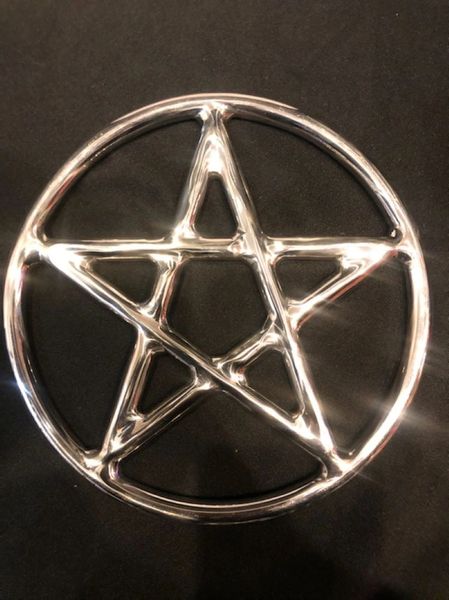 Polished Stainless steel star / pentagram shibari suspension ring 9 inch