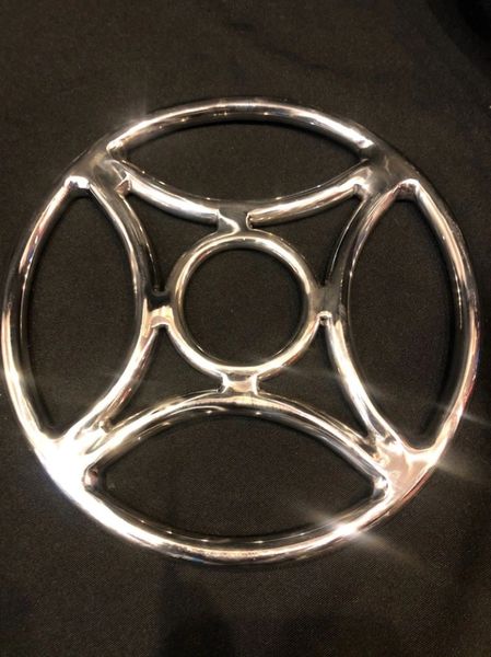Polished stainless steel four corners shibari suspension ring
