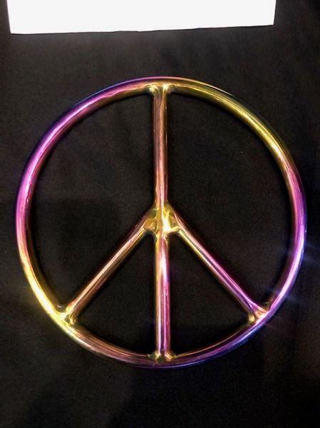 Rainbow stainless steel peace shibari suspension ring