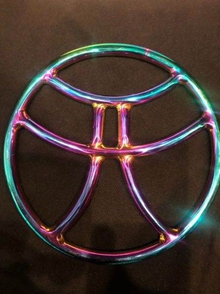 Rainbow stainless steel pagoda shibari suspension ring