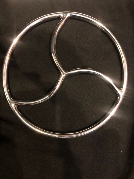 Polished Stainless Steel triskle shibari suspension ring