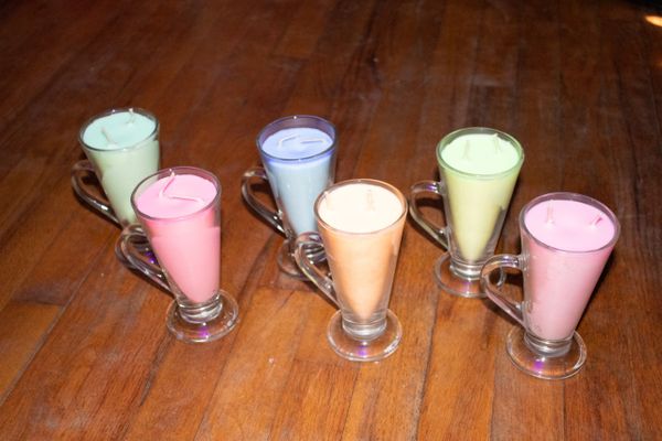 6 pack 8oz glasses black light
