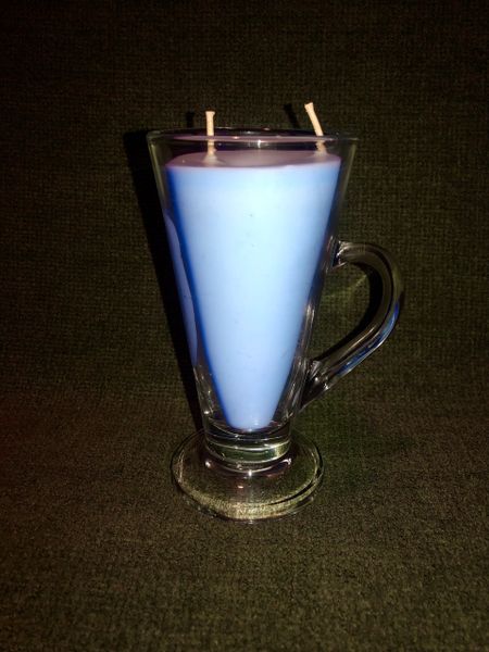Dolphin Blue 8 oz glass