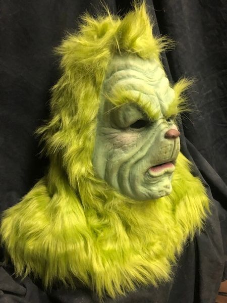 In Stock Grumbles face mask with fur hood
