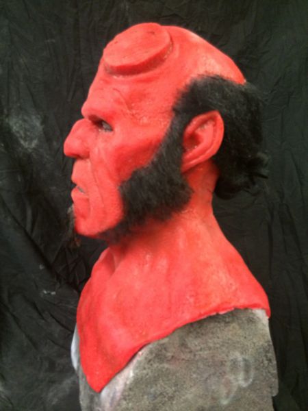 beard - glued Mutton Chop sideburns with punched hairline