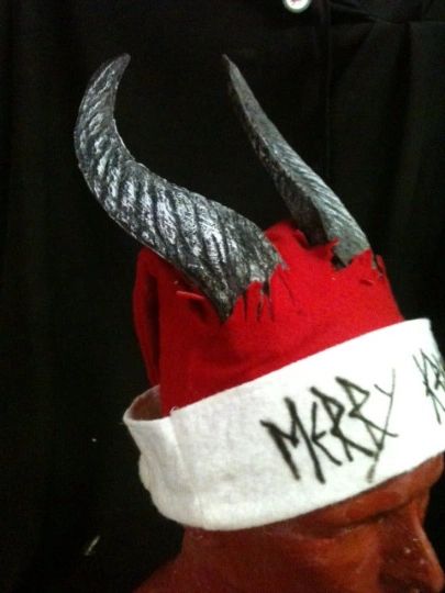 Krampus Santa Hat- Straight Horned