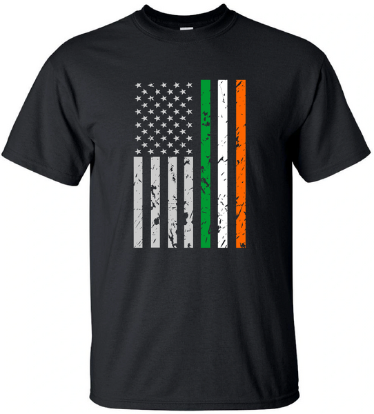Irish Flag on a black t shirt | 911 Specialties