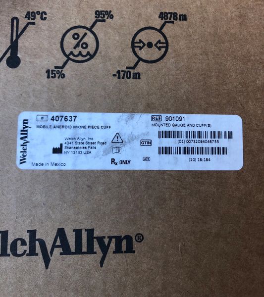 Welch Allyn 407637 Mobile Aneroid W/ Cuff NEW IN BOX!!! Free Shipping!!!