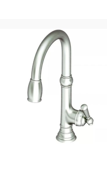 Newport Brass Satin Nickel Single Handle Swivel Kitchen Faucet at