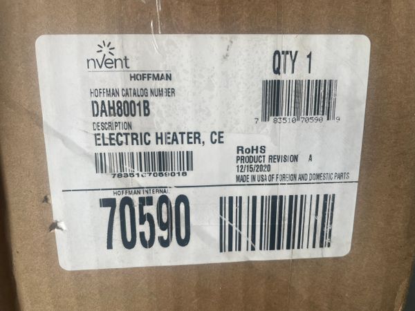 Hoffman 70590 Electric Heater Enclosure DAH8001B 115V 800W NEW! FREE ...