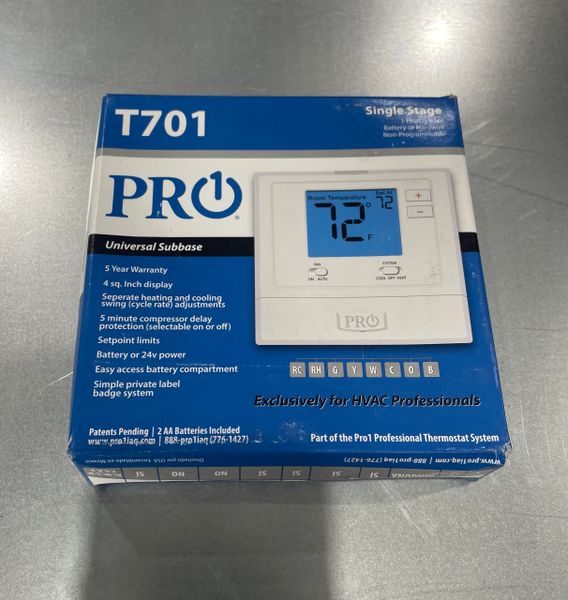 Pro1 Iaq T701 Thermostat Digital Non-Programmable (1H/1C)