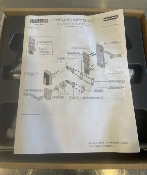 Schlage FE410F BRW 626 GRW Satin Chrome Interconnected Smart Deadbolt