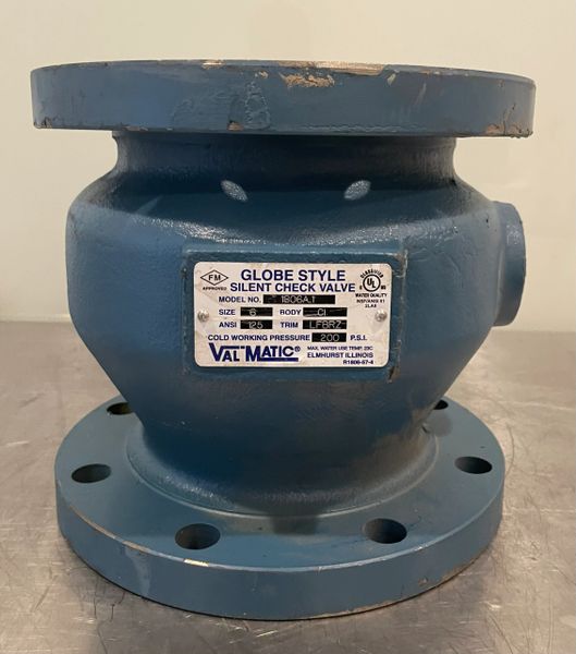 Val Matic 1806a1 Silent Check Valve 6” Globe Style New Free Shipping Far West Product Sales 